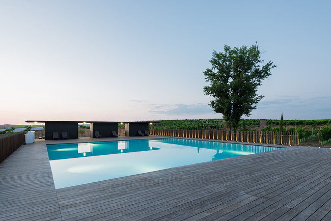 minimalist modern pool decking